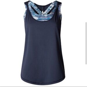 Lululemon Ready & Go Tank Women Size 8 Inkwell Blurry Belle Multi